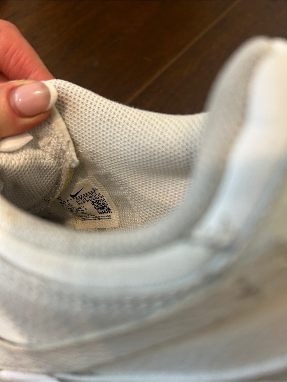 Nike Air Force 1 Shadow sneakers in a triple white colorway - Picture 7 of 8